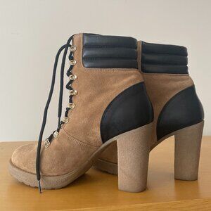 Carla G suede and leather ankle boot